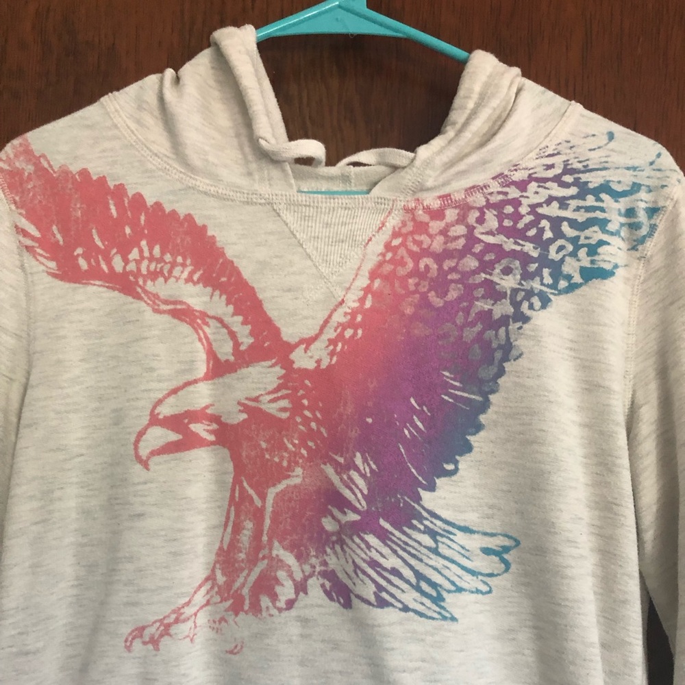 American Eagle tan logo sweatshirt